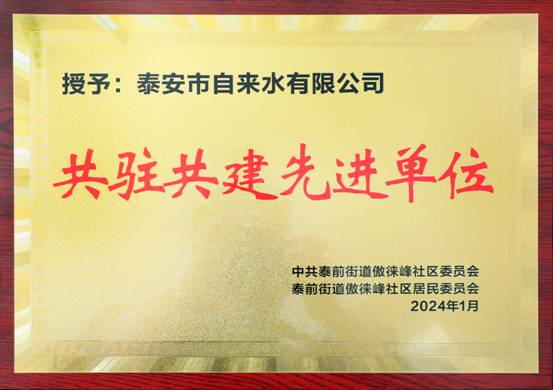 3.5泰安市自來(lái)水有限公司榮獲“共駐共建先進(jìn)單位”榮譽(yù)稱(chēng)號(hào).jpg